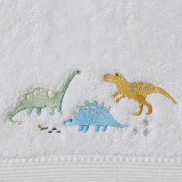 Bath Towel & Face Washer Set | Dallying Dinosaurs - Image 3