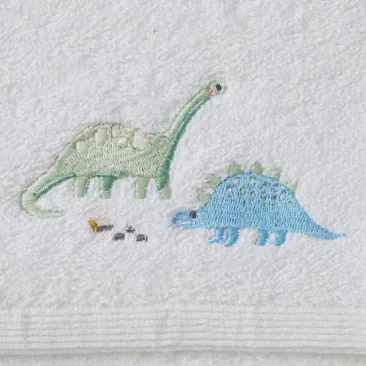 Bath Towel & Face Washer Set | Dallying Dinosaurs - Image 4