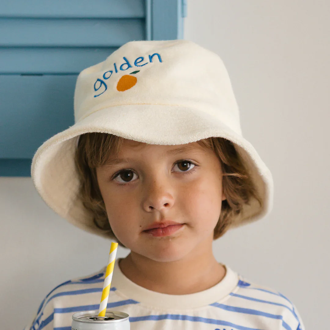 Bucket Hat | Retro Ciao Golden Pesci - Cream - Image 2