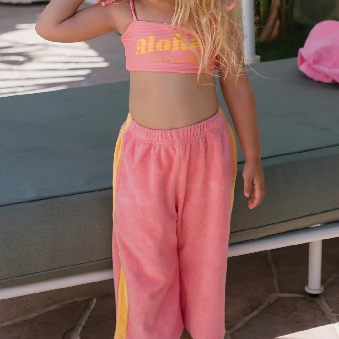 Ciao Tutti Wide Leg Pants - Pink Icing & Golden Cream - Image 7