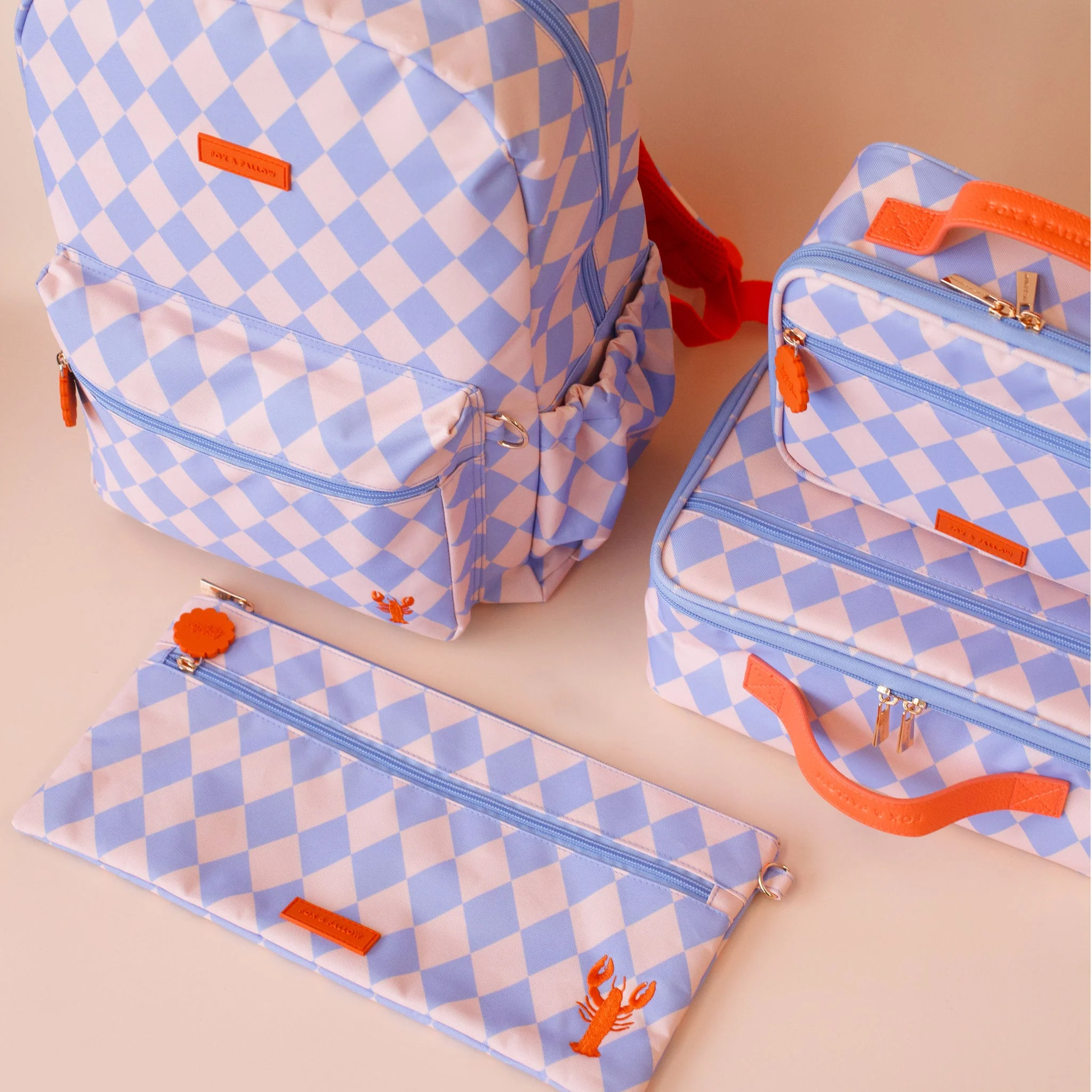 Large Pencil Case | Blue Diamonds - Image 4