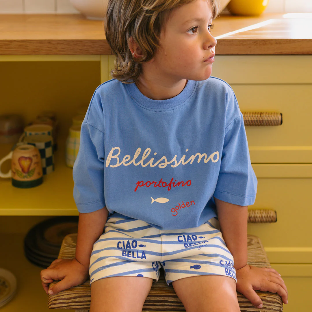Mid Sleeve Tee | Bellissimo - Pool Blue - Image 5