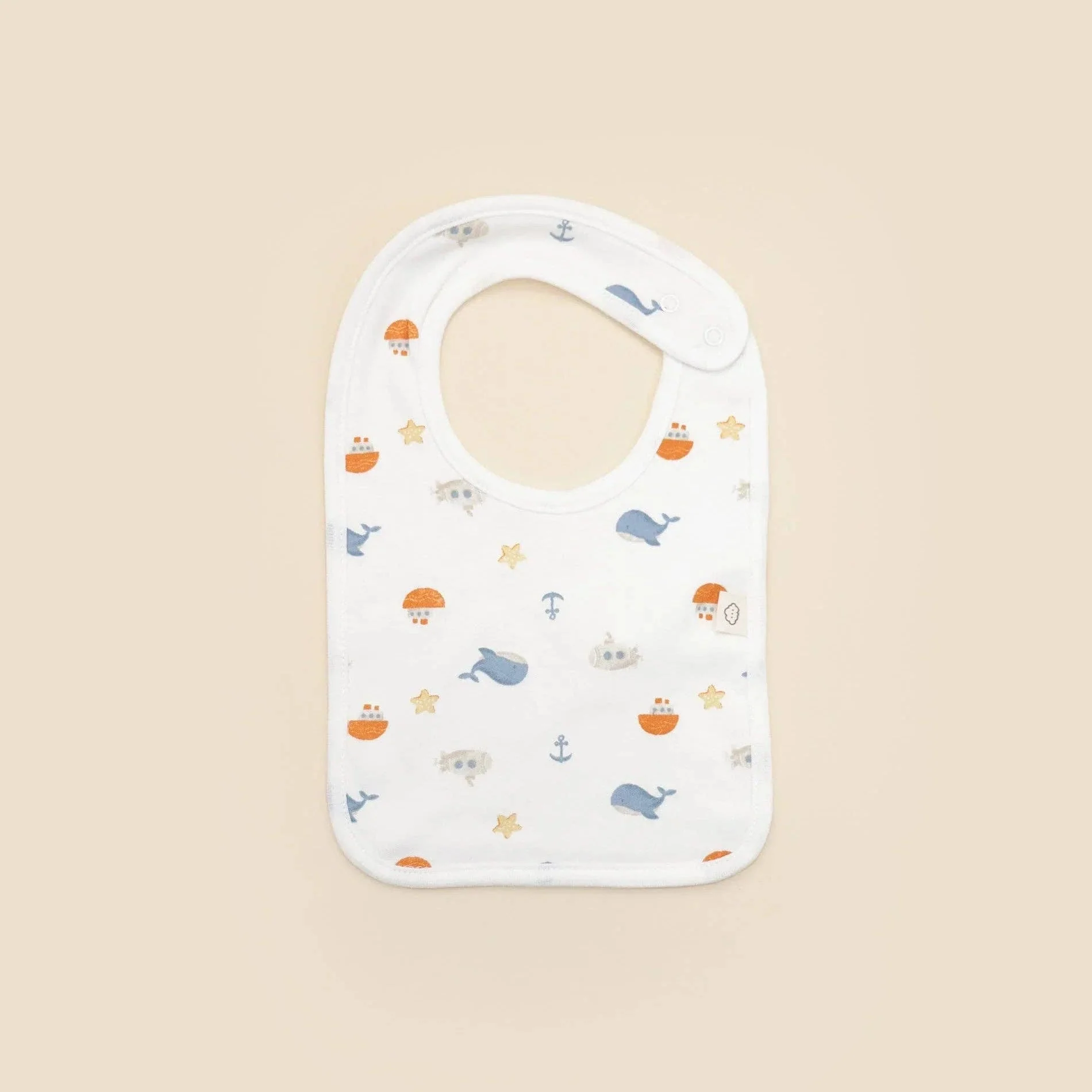 Organic Cotton Bib - Sea