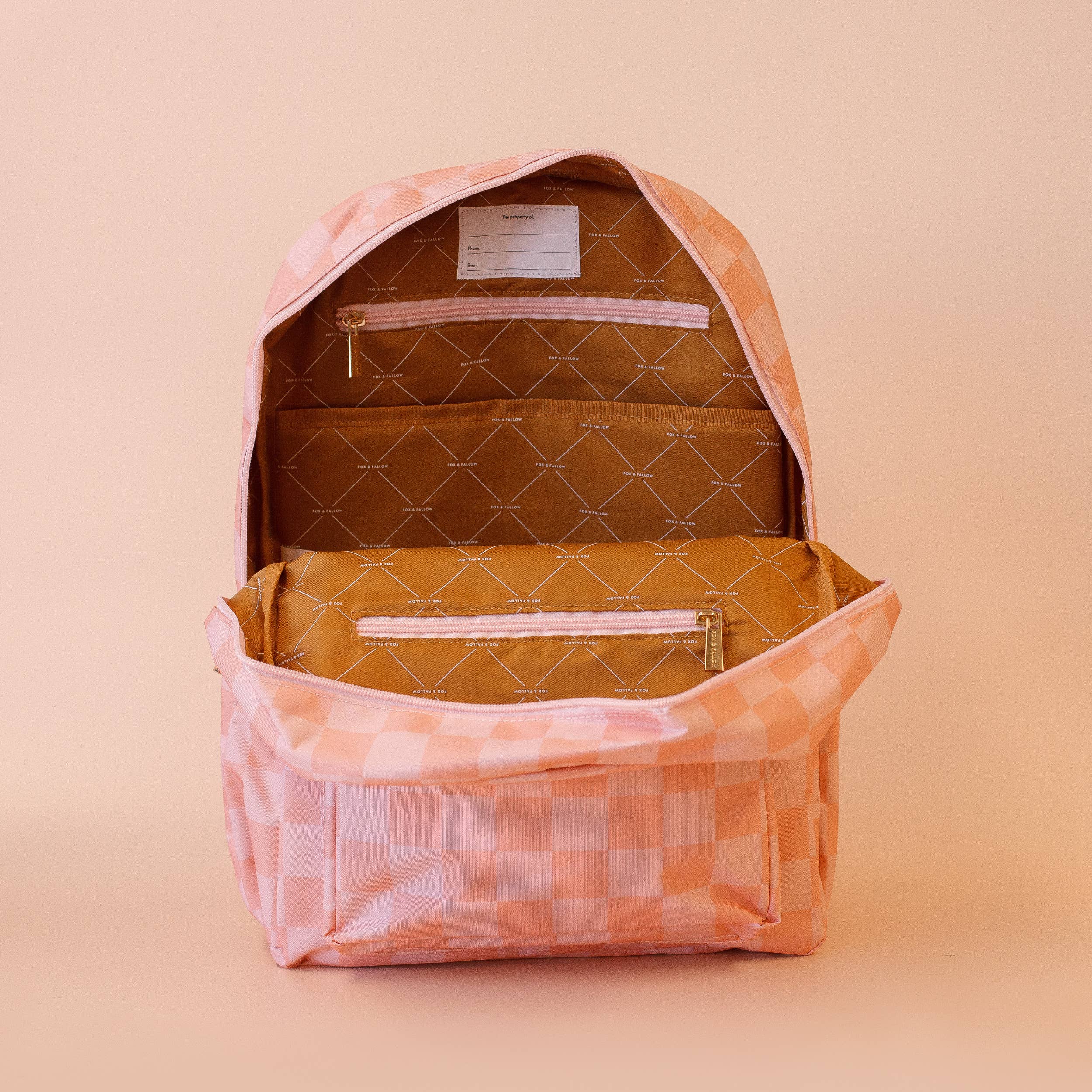Backpack | Peach Check - Image 9