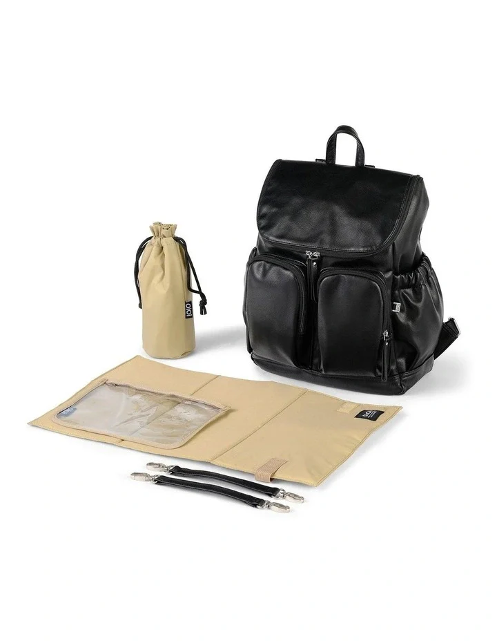 Nappy Backpack | Signature - Black Vegan Leather - Image 4