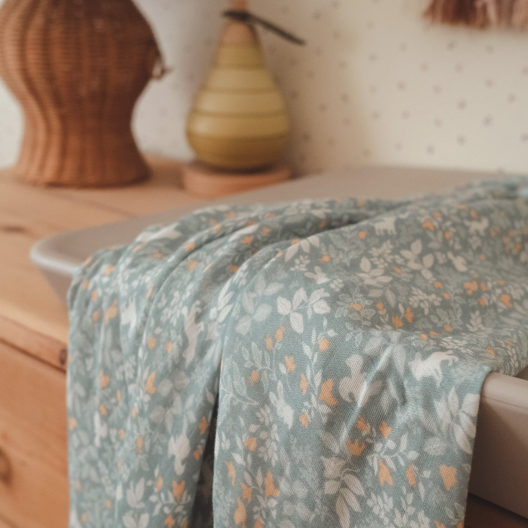 Swaddle | Organic - Forest Friends Sage - Image 3