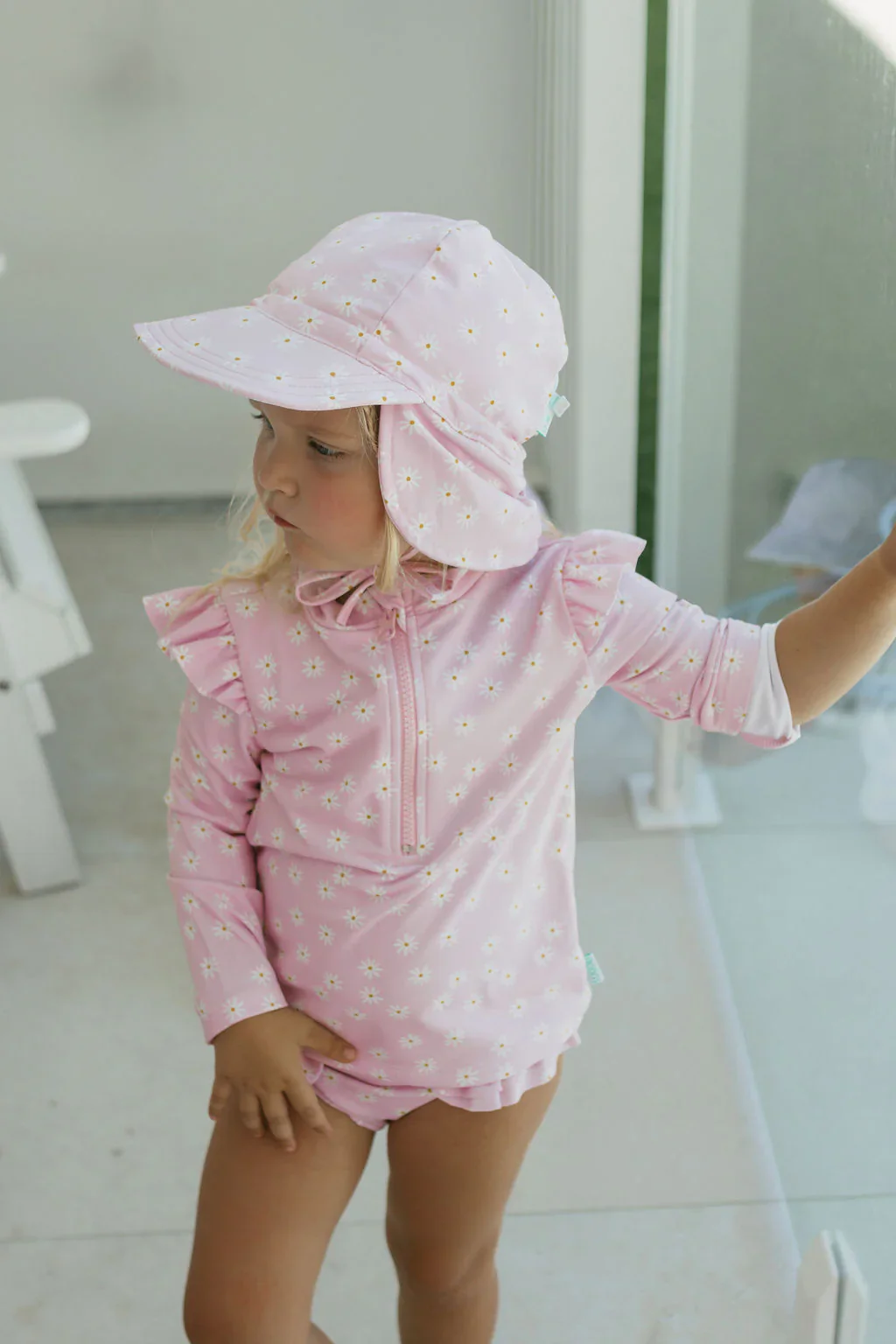 Swim Hat | Flap - Daisy Fields - Image 2