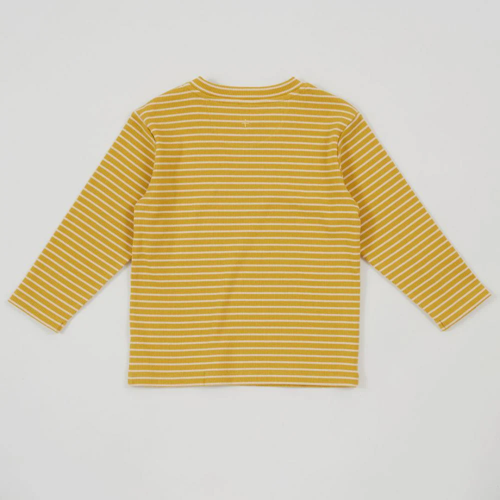 Top | Striped Rib - Yellow - Image 3