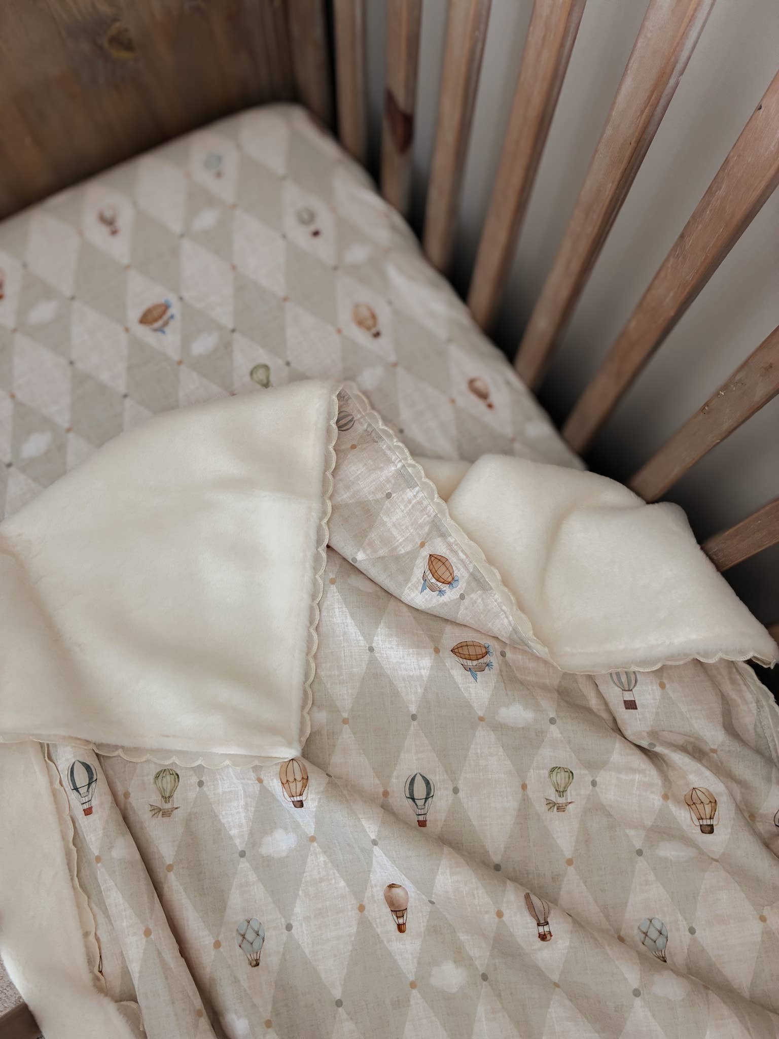 Blanket | Fur Lined - Cot Size - Up and Away - Image 3