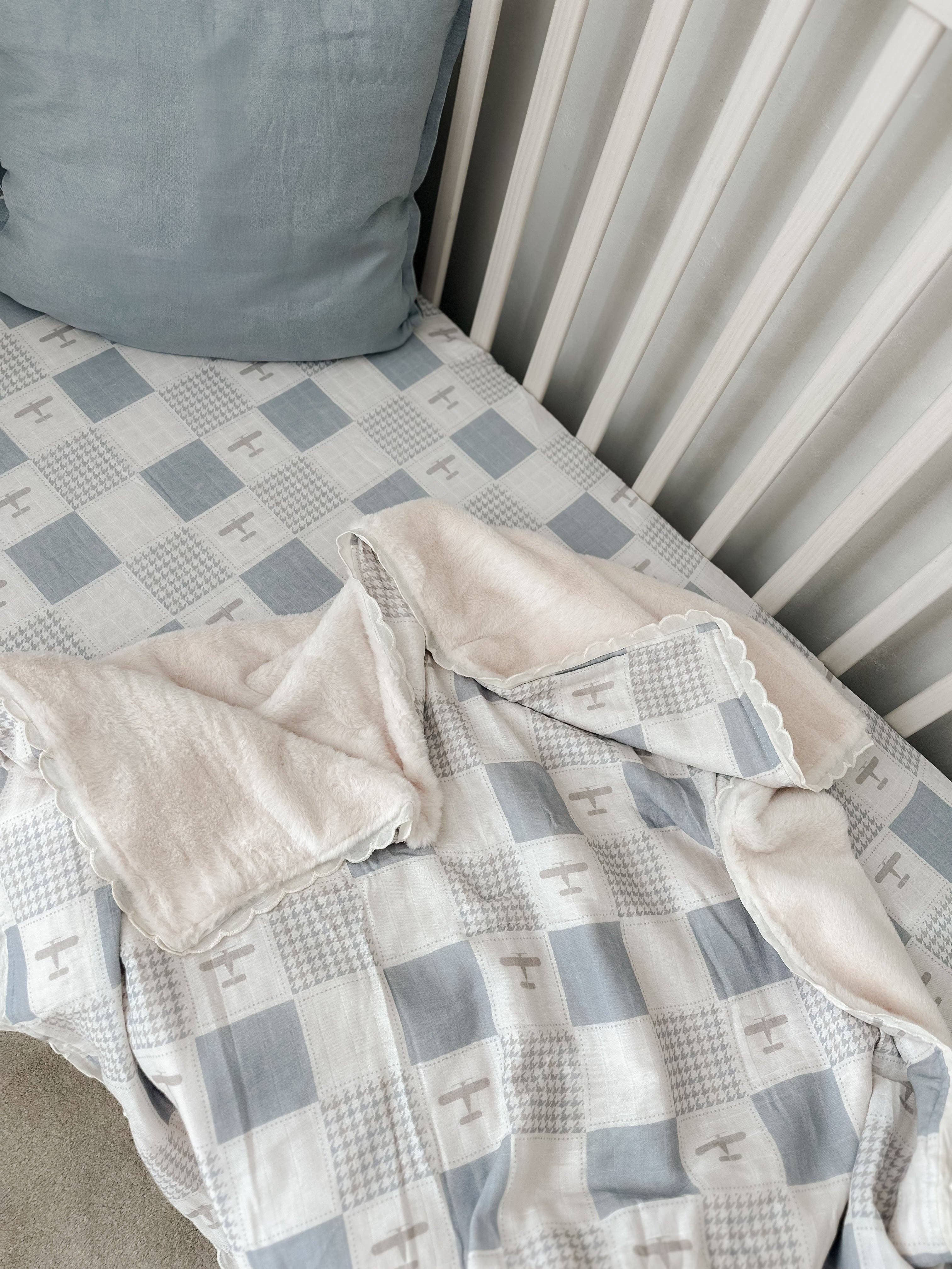 Blanket | Fur Lined - Cot Size - Wright Flyer - Image 3